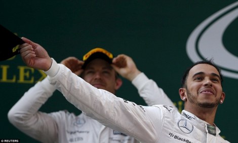 One man show: Hamilton was unbeatable in China, even when driving at a reduced pace. Photo by Reuters